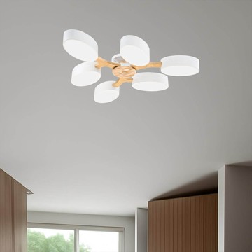 原木壓克力造型半吸頂燈 F57-19-30874