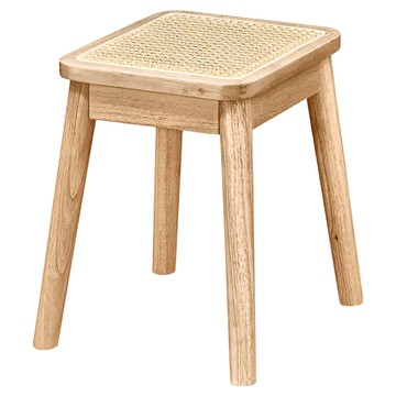 凡尼頓實木藤編凳 韓風 圓潤導角  原木色  1個