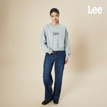 Lee 428 高腰舒適直筒牛仔褲 女 深藍洗水 LB517106033
