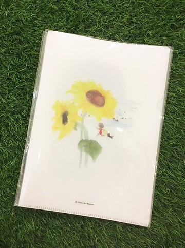 岩崎知弘-海邊的向日葵、女孩與小狗-L夾