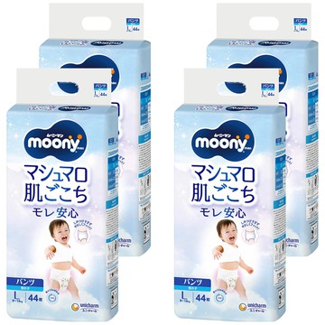 滿意寶寶日本版 頂級超薄褲型尿布 男童款 9~14kg  L  176片