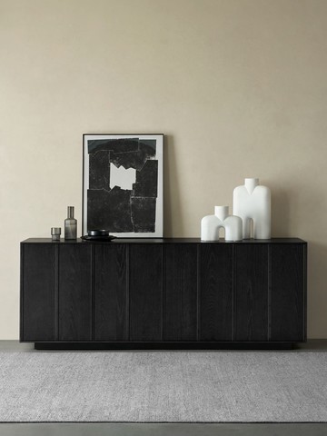 免運 創意斗櫃餐邊櫃儲物櫃黑色橡木實木餐邊柜輕奢復古斗柜意式極簡儲物矮柜Z落地多層 包安裝