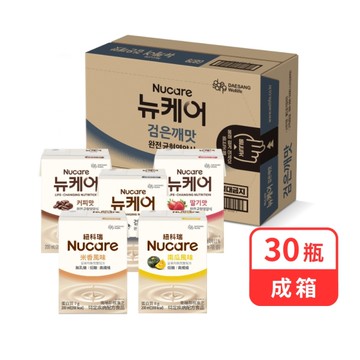 【3箱送１箱】NUCARE 紐柯瑞 (原可倍力)營養飲-咖啡/草莓/黑芝麻/米香/南瓜 (200ml/30瓶/箱)【杏一】