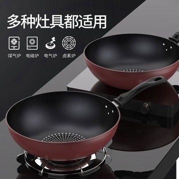 【全店免運】德國晶鑽不粘鍋鑽石炒鍋無油煙家用平底鍋電磁爐通用煤氣竈炒菜鍋