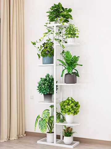 花架子室內家用陽臺裝飾置物架鐵藝客廳落地式花盆掛架綠蘿多肉