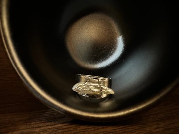 手工飾品—巴洛克珍珠純銀戒指 925純銀 天然不規則形珍珠 珍珠戒