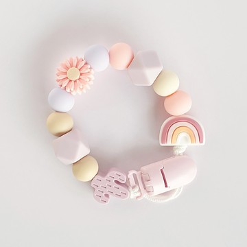 客製化 27公分 無字 雛菊 仙人掌 彩虹 奶嘴鏈