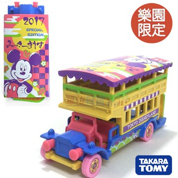 『 單位日貨 』2017年 日本正版 多美 TOMICA 東京迪士尼樂園 夏季 限定 特別 雙層 巴士 合金 小車 收藏