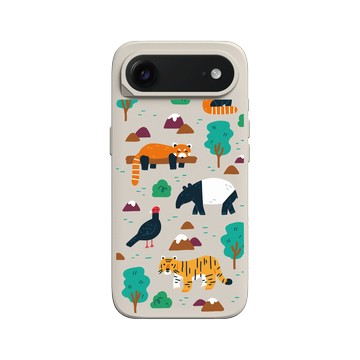 iPhone Air SolidX 貝殼灰 - RHINOSHIELD X Taipei Zoo - 亞洲區插畫（小貓熊、越南鷴、馬來虎、馬來貘）
