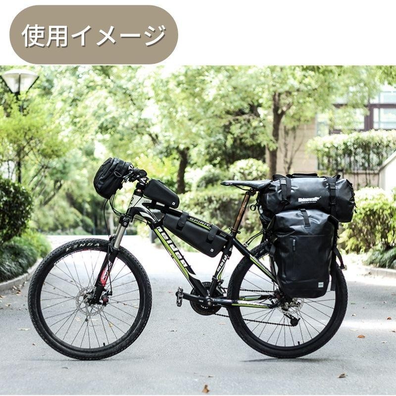 自転車バッグ リアバッグ パニアバッグ 2way 自転車 荷台 リアキャリア