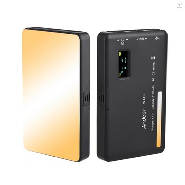 Andoer W140袖珍LED視頻燈攝像機填充燈2500K-6500K可調光視頻會議燈，適用於在線會議現場流媒體Vlo