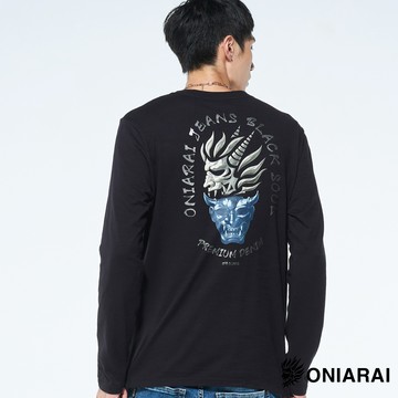 【㊙年貨獨家價】和藝術拱型鬼面薄長TEE(黑) - BLUE WAY  鬼洗い