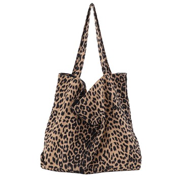 現貨+預購 單肩包絨布手提包-豹紋印花大容量時尚女包包2色73wo44【獨家進口】【米蘭精品】