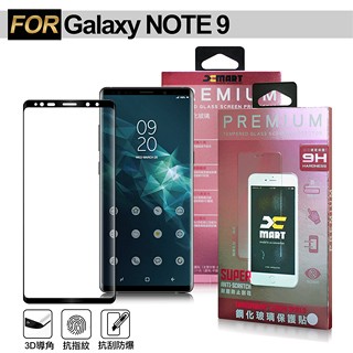 X mart Xmart for Samsung Galaxy Note 9 全膠 3D滿版曲面玻璃-黑色