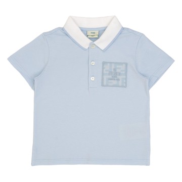 FENDI Kids 嬰幼兒寶寶藍 polo 衫