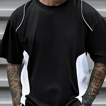 【巴黎精品】現貨+預購 男短袖上衣男裝男短袖T恤-簡約美式潮流約會男裝a1jm22