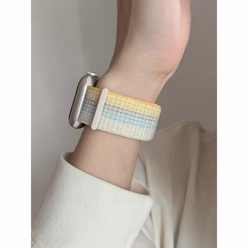 《台灣出貨》適用 APPLE WATCH 尼龍編織錶帶 尼龍錶帶 運動 S11 S10 46mm 45mm 女士錶帶