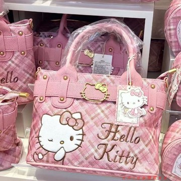 免運精品優選💯名創同款hellokitty小方包新品可愛包包手提斜挎包包