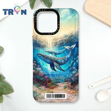 TRON IPhone 16 Pro Max 大海鯨魚系列 防摔太空載具殼 透黑 軟硬 手機殼