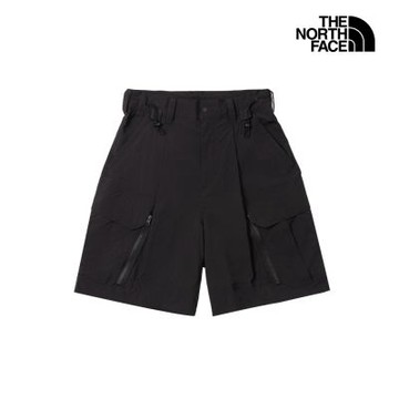 【The North Face 官方旗艦】北面UE男款黑色寬鬆舒適短褲｜8F6KJK3
