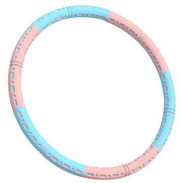 ANTIAN 日式可拆卸美腰呼啦圈  500g  1個  粉藍色