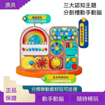 🌈 彩虹忙碌洞洞板 認知啟蒙板 蒙特梭利教具 幼兒寶貝玩具 早教必備 💯 益智認知忙碌板 寶寶玩具