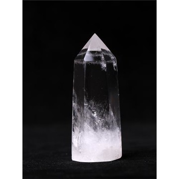 高品質天然白水晶晶柱原石藍針六棱柱消磁凈化桌面擺件一物一圖