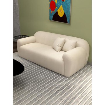 麻布沙發小戶型沙發臥室雙人網紅服裝店落地沙發新款貓抓皮小沙發