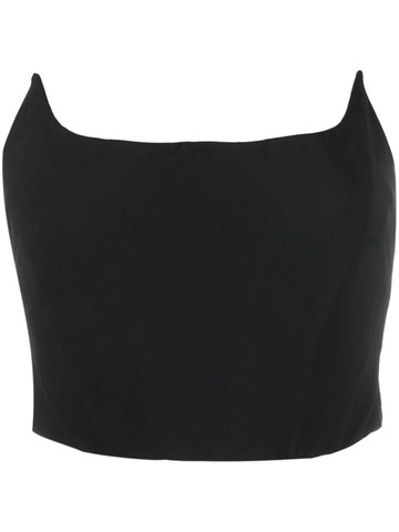 Giuseppe Di Morabito - strapless cropped top - women - Polyamide/Lycra/Wool/Elastane - 40 - Black