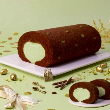 🎂生日快樂🎂【聖保羅】巧克力開心果奶凍捲1條(520g±3%/條)｜生日｜慶生