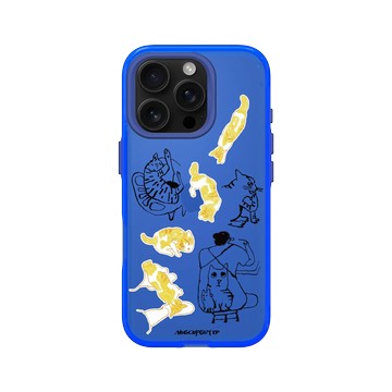 iPhone 16 Pro Clear 激光藍 - MUG CUP GUY - 貓咪