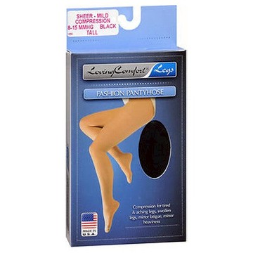 Loving Comfort Fashion Pantyhose Sheer Mild Black Large Each by Scott Specialties