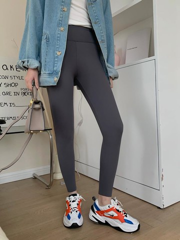 阿偉商貿春夏韓版女裝中高腰緊身運動休閑高彈力打底褲九分瑜伽褲