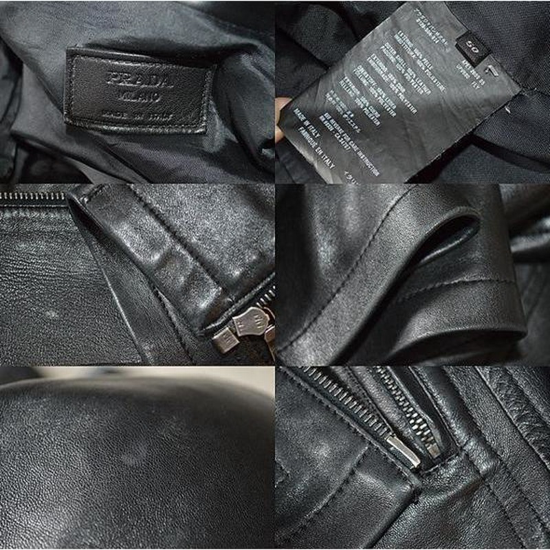 プラダレザージャケット 大幅に値下げしました Prada レザージャケット | ブラック | FARFETCH JP