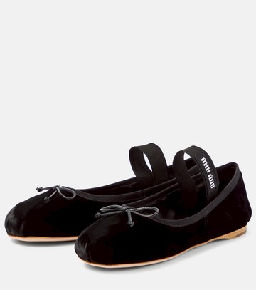 Miu Miu Velvet ballet flats