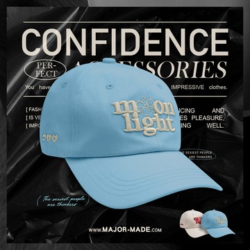 字母小花刺厚實繡老帽