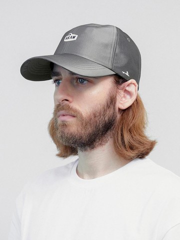 Oversized Metallic Ball Cap Ash Charcoal