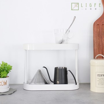 立格扉ligfe 雙層珪藻土置物架-白 浴室 廚房 吸水收納架
