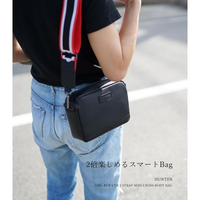 ハンター バッグ オリジナル ラバライズド レザー HUNTER ORG RUB LTH 2 STRAP MINI CROSS BODY BAG  BLK UBX1180LRS | LINEブランドカタログ