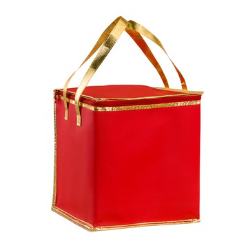 8寸雙層蛋糕保冷袋  紅色  1個  30 x 30 x 27cm