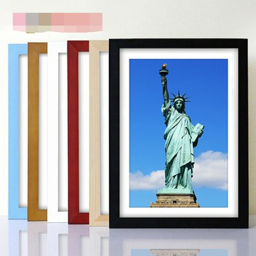 實木相框掛墻12寸14寸海報8K開拼圖框架定制兒童裝裱畫框【不二雜貨】