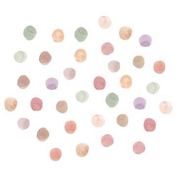 WA WALL ART 無痕設計壁貼 防水PVC 圓點 + 點點 + 莫蘭迪 + 幾何 FX-F279 3張  30 x 20cm  混和顏色