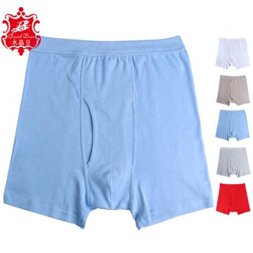 男士中老年人內褲高腰大碼寬松全棉老人短褲頭四角純棉爸爸平角褲