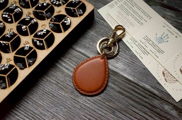 造型悠遊卡 晶片吊飾－水滴造型款－咖啡色