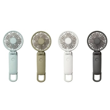 Mobile 3.2 勾掛式雙扇葉摺疊手提風扇 河川藍