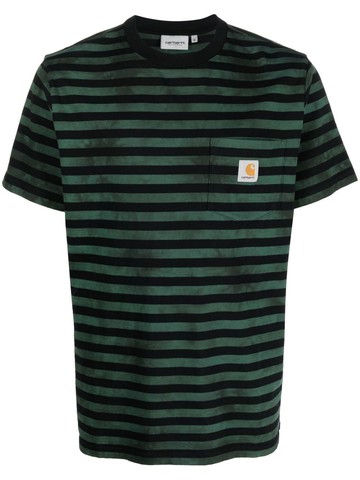 Carhartt WIP - logo-patch cotton T-shirt - men - Cotton - S - Green