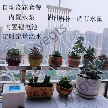 🔥臺灣出貨🔥 全自動澆花器太陽能充電自動滴灌系統出差澆花神器自動澆水神器 6・19