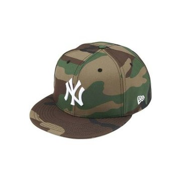 Supreme New York Yankees New Era 電繡 棒球帽 帽子 綠迷彩 SS26H25-WO