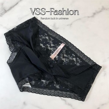 日系性感黑色蕾絲牛奶絲內褲女士少女純色中低腰柔軟透氣無痕冰絲