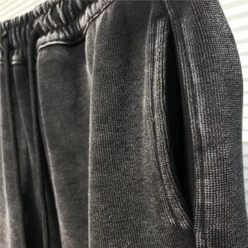 美式復古抽繩水洗款春季新款高腰垂感直筒褲顯瘦